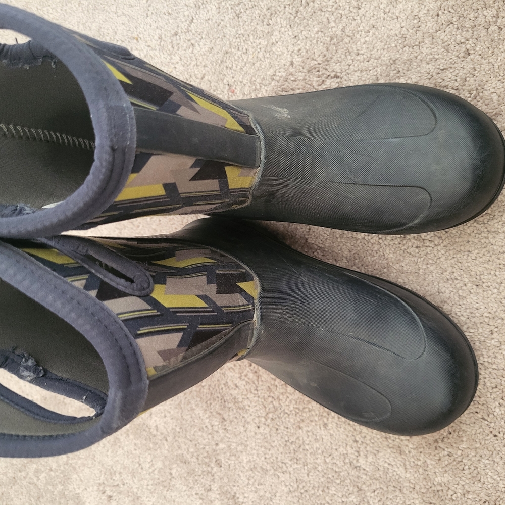 Geometric Patterned Rain Boots